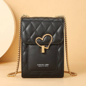 MIND&WELL-กระเป๋าสะพายข้าง กระเป๋าสะพายผู้หญิง หนังพียู ปรับสายได้  กระเป๋าใส่มือถือแฟชั่น  LY-H004