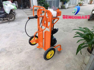 Máy Khoan Đất Trồng Cây Có Bánh Xe Gắn Lò Xo Trợ Lực