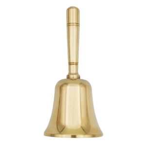 OPBWQH Vintage Pure Copper Hand Bell Extra Loud Manual Operation Solid Brass Call Bell Decorative Sturdy Hand Cranked Bell Childrens Education