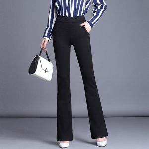Ready Stock Plus Size S-4XL Seluar Slack Perempuan Panjang Wanita High Waist Murah Muslimah Palazo Bootcut Pants Women