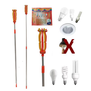 Tongkat Pengganti Lampu 2in1 Alat Kepala Pengganti Lampu