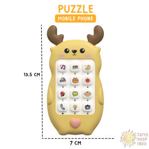 TAIYO Mainan Bayi HP Baby Music Phone Puzzle Mobile Ponsel Musik Edukasi Baby Bilingual Bunyi Telepon Lucu