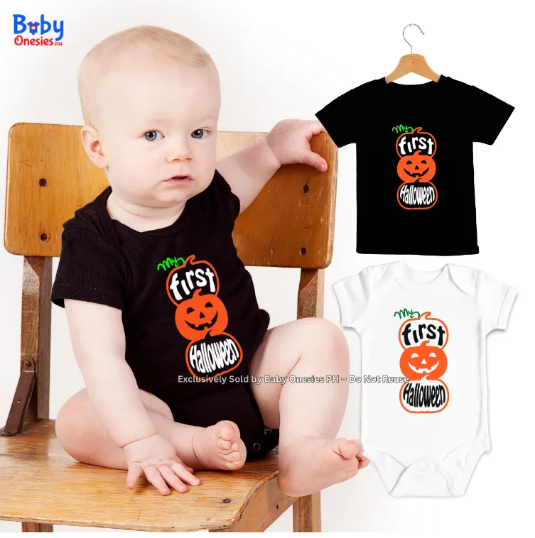 My 1st Halloween Pumpkin Baby Onesie Toddler Shirt Cute Baby