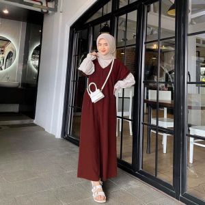 Gaudy - Vest Rompi Rajut Panjang Wanita Dewasa Model Tanpa Lengan Fashion Korean Style Kekinian