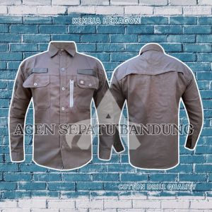 KEMEJA PRIA TACTICAL HEXAGON LENGAN PANJANG / BAJU TACTICAL HEM / LAPANGAN PDL / PDH / KEMEJA TAKTIKAL / BAHAN RIPSTOP TORNADO / OUTDOOR ACTIVITY