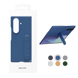 Original Samsung Fold 7 Standing Case Samsung Z Fold7 Hard PC Phone Full Protective Bracket Cover Skin Feel Shockproof Shell For Galaxy ZFold7 5G Leather Case