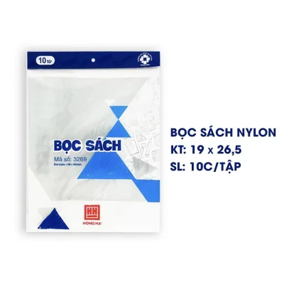 Nylon Bọc sách Hồng Hà 3269 - Kích thước: 190x265mm - Dành cho sách giáo khoa cải cách