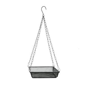 Outdoor Hanging Bird Seed Tray with View Mesh Design for Backyard Bird Enthusiasts