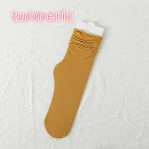 Solid Color Personality Crew Socks New Middle Tube Womens Socks Breathable Trendy Velvet Roll Edge Candy Color