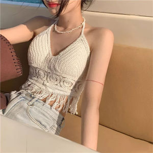 New Boho Hand Crochet Knitted Beach Cover Up Top Lightweight Hollow Out Hawaiian Beach Outfit Women Summer Swimwear Bikini Wrap For Vacation Pool Party