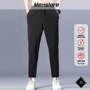Quần dài nam thể thao  form Slimfit ống suông co giãn 4 chiều trẻ trung năng động - Hai màu đen xám size (45-75kg) MSTPL112