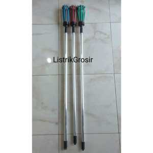 JUMBO 10 JARI TONGKAT PENGGANTI LAMPU STICK LAMPU BAHAN BESI ALUMINIUM 2M STIK LAMPU JUMBO
