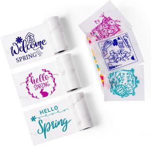 Phomemo Red/Blue/Green Text on Transparent StickerFor T02 M02 M03 M04S M04AS Printer(3 Rolls)