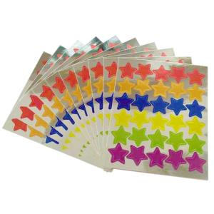 10 Sheets Teacher Supplies Stickers for Students Diary Hand Account Cute Metallic Star Stickers Foil Star Scrapbooking