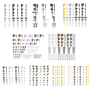 Zips Repair Set Insertion Pin Zippers Bottom Zippers Stopper Metal Zippers Head Sliders Retainer For Clothing Repair