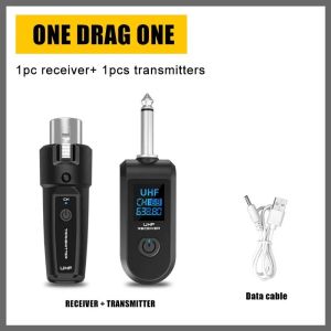 BOMGE microphone guitar UHF wireless transmission system plug and play anti-interference. Suitable for 6.35 interface to wireless use electronic musical instrument receiver