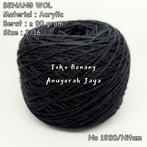 Benang Rajut Wol 90 gram No 1920 Hitam