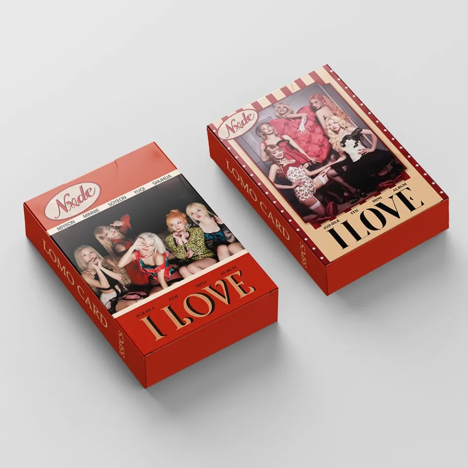 55pcs/set Kpop Gidle Inever Die Album Lomo Cards (g)i-dle Girls I Burn  Photo Card Minnie Postcard Fans Gift