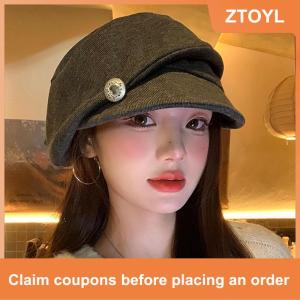 【ZTOYL】 Mũ beret đám mây văn học phong cách retro cho nữ mũ họa sĩ thanh lịch nhỏ gọn tôn dáng mặt đa năng thường ngày đi du lịch màu trơn thích hợp mùa thu đông