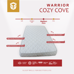 Kasur Busa WARRIOR Ukuran 200x120cm | Mattress in a Box | Kasur Full Busa High Density | Kasur Murah Berkualitas