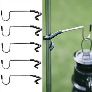 Stainless Steel Light Stand Holder Hooks Portable Tent Pole Lamp Hanger Hunting Fishing Lantern Hanger Camping Tool