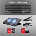 Fantech Cooling Pad RGB NC20 Kipas Pendingin Laptop Cooler. 