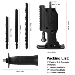 jigsaw power tools original  Electric Drill Modified Electric Saw Reciprocating Saw Adapter Power Tools Wood Cutting Cutter Adapter Woodworking Tools Electric Reciprocating Saw Power Drill to Jigsaw Woodworking With 3PCS Saw Blade