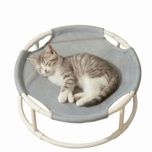 RANZH Elevated Frame Cat Elevated Bed Breathable Round Cat Hammock Pet Supplies Washable Pet Cool Nest All Season