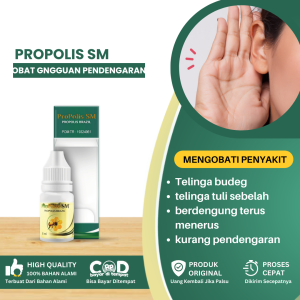 Obat Telinga Budeg Obat Tetes Telinga Tuli Sebelah Obat Telinga Berdengung Terus Menerus Obat Ganguan Pendengaran Obat Kurang Pendengaran Obat Kurang Mendengar Obat Telinga Berdengung - Propolis SM