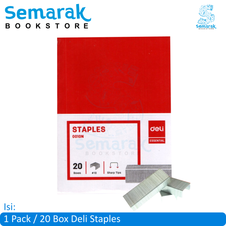 Deli 0010N isi Staples [1 Pack / 20 Boxes ] | Lazada Indonesia