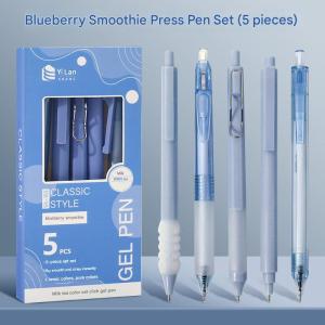 5-piece set combination high-value quick-drying press gel pen set ST pen head student brush pen