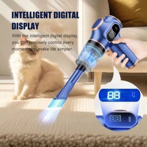 MKEB MALL Công suất cao 4500Pa Máy hút bụi ô tô Công suất hút cao 120W Màn hình LCD Máy hút bụi không dây Máy hút bụi diệt mạt Lực hút mạnh Máy hút bụi di động Sử dụng trong gia đình