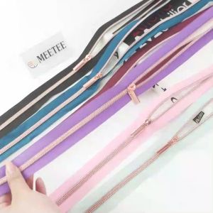 WH 2Meters 5# Nylon Zipper Plastic Coil Zippers with Zip Sliders DIY Zips Repair Kit Accessories