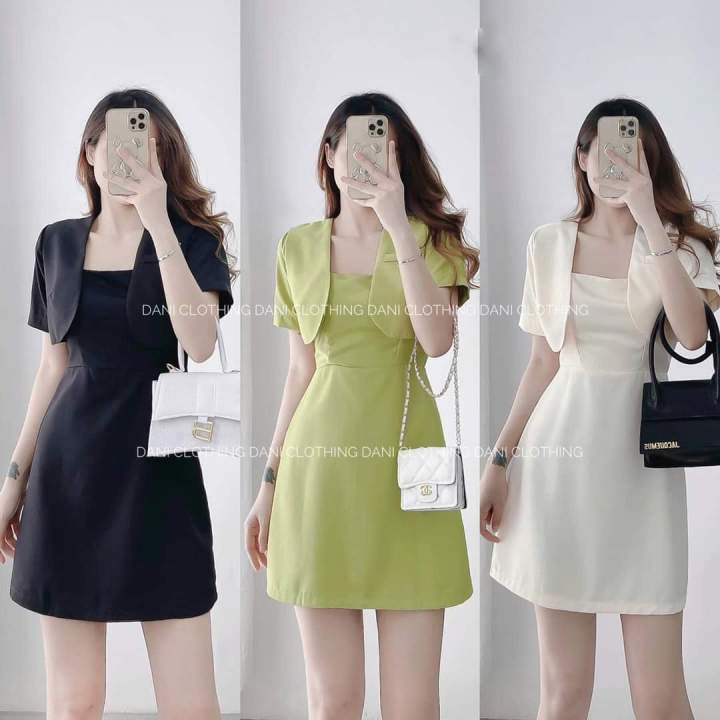 Vonda Đầm Mini ngắn tay đơn giản đi chơi A-line thích hợp thời trang nữ  (Hoa Hàn Quốc) - Đầm, váy nữ | ThờiTrangNữ.vn