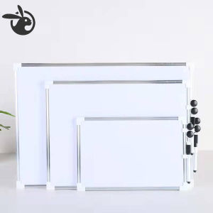 Magnetic Aluminum White Board with 2 magnet and 1 marker & small eraser
