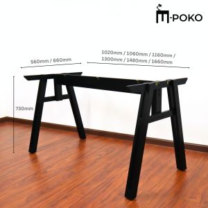 Silko Table Leg made of 100% solid Rubberwood for diy replacement for home desk dining table gaming desk