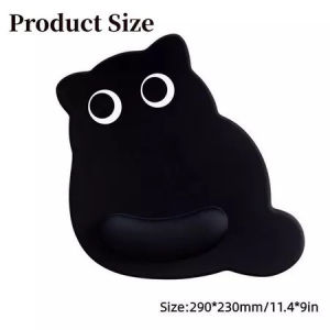Mouse Pad with Wrist Support Cute Silent Cat Comfortable Mouse Pad Cat