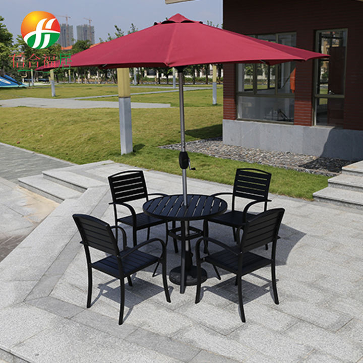 Kruzo Grand Villa Aluminum Patio Outdoor Furniture with Umbrella Hole