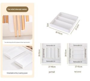 Ⓜ️ZEROIDEASⓂ️ PS Adjustable Drawer Organizer Trays Drawer Divider Organizers Box Cosmetics Organizer Trays Stationery Organizer Box Desk Drawer Organizer Trays Kitchen Drawer Organizers Trays Kitchen Utensils Sorting Trays Drawer Organizer Box