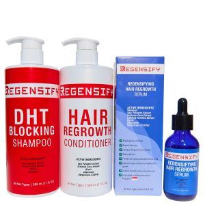 REGENSIFY DHT Blocking Shampoo 500 ml + Hair Regrowth Conditioner 500 ml + Redensifying Hair Regrowth Serum 60 ml [Full Professional Bundle Set] [Shipped from SG]