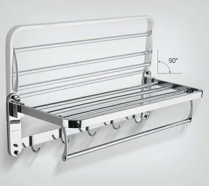 Máng treo khăng Giá Treo Khăn Quần Áo Phòng Tắm Inox SUS 304 Hàng chuẩn hàng loại 1 – Thanh vắt khăn đa năng gắp gọn tiện dụng MKT-11