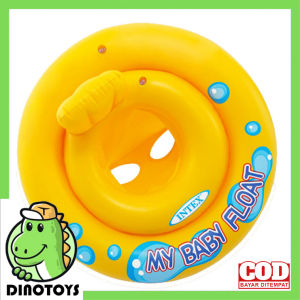 DINOTOYS Pelampung Renang Bayi Merk Intex 59574 Cocok Untuk Balita Usia 1-2 Tahun Pengaman Anak Saat Berenang Pelampung Bayi Dengan Dudukan