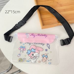 Tas Pinggang Anti Air Sanrio Waterproof Waist Bag Kuromi Casing Ponsel Tahan Air Universal