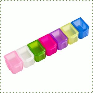 Pill Box Transparent Plastic Sealed Against Dust Organizer Compartmentalized Detachable Light Luxury