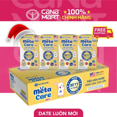 Thùng sữa bột pha sẵn Nutricare Metacare Opti tiêu hóa khỏe tăng cân cao lớn (110ml x 48 hộp)