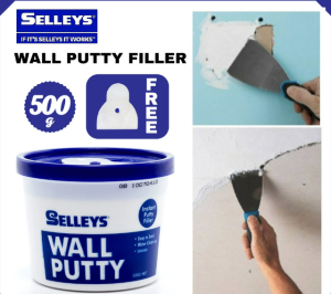 Selleys Wall Putty Filler for Wall Crack Gap Dempul Dinding Batu Plaster Partition White 500g 墙壁腻子填料