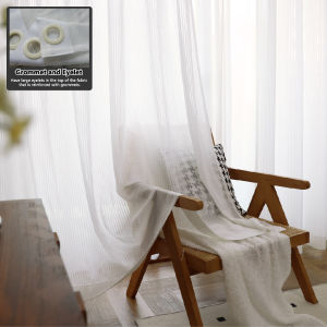[1PC] Borong365 Valencia White Sheer Curtain Langsir Putih Pintu Langsir Tingkap Cangkuk Hook Pinch Pleat Ring Eyelet