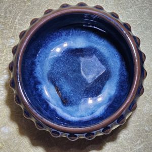 C265 Authentic Tenmoku Jian Zhan 建盏 Tea Cup By Yu Xuan 余轩. Blue Sky 回蓝 Design