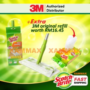 3M Scotch Brite Mop - Easy Sweeper Wiper Mop Set Magic Dry Wet Floor Clean Cleaning Penyapu Mop Lantai Baldi Lantai - PM FOR BULK ORDER