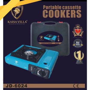 Butane gas stove with casing portable butane gas stove Caesar Villa Camping Stove - 4-piece set Safe portable gas stove using butane gas 220 grams